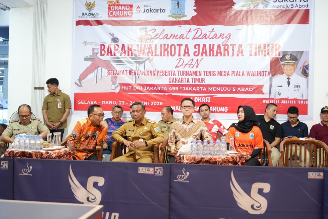 Meriahkan HUT ke-499 Jakarta, Turnamen Tenis Meja Satukan ASN dan Masyarakat