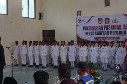 Pengukuhan 70 Paskibra Pituruh, Generasi Muda Siap Mengawal Sakralnya Upacara Kemerdekaan